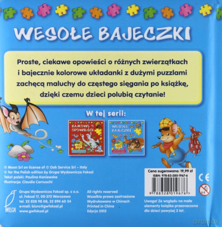 Książka z puzzlami. Wesołe Bajeczki [KSIĄŻKA]+[PUZZLE]