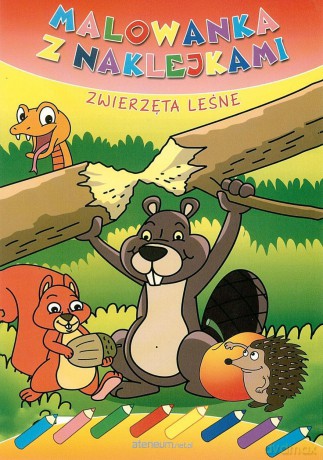 Malowanka z naklejkami. Zwierzęta leśne [KSIĄŻKA]