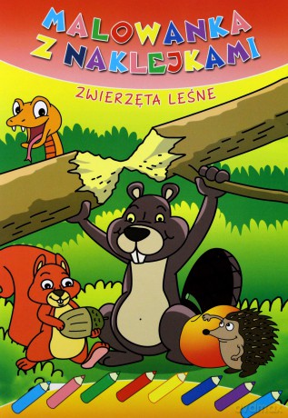 Malowanka z naklejkami. Zwierzęta leśne [KSIĄŻKA]