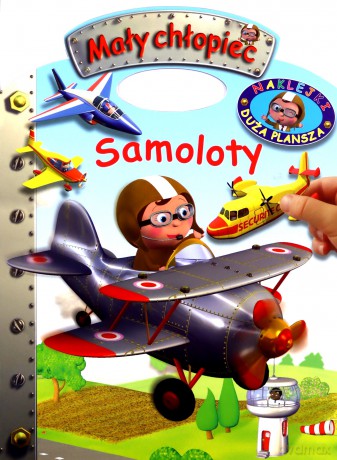 Mały chłopiec - samoloty. Naklejki Duża plansza - Emilie Beaumont, Nathalie Belineau [KSIĄŻKA]