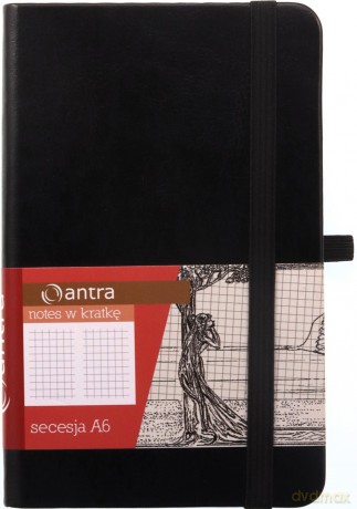 Notes Kratka A6 Secesja Czarny
