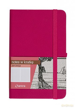 Notes Kratka A6 Secesja Różowy