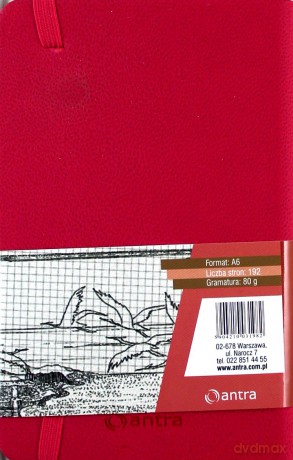Notes Kratka A6 Secesja Różowy