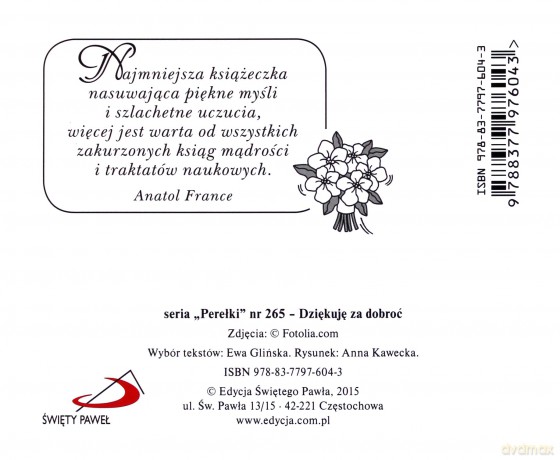 Perełka 265 Dziękuję za dobroć [KSIĄŻKA]
