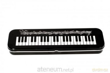 Piórnik z motywem klawiatury - metalowy