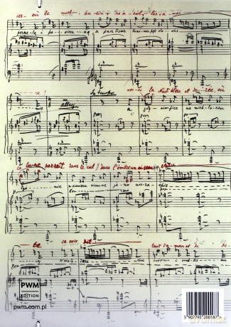Teczka beżowa z motywem nut - K. Szymanowski
