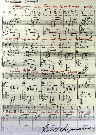 Teczka beżowa z motywem nut - K. Szymanowski