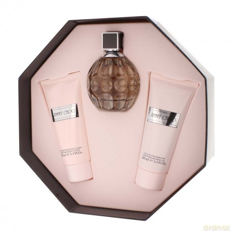 Jimmy Choo for Women Zestaw - woda perfumowana 100 ml spray + balsam do ciała 100 ml + żel pod prysznic 100 ml