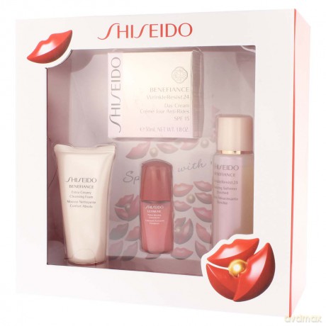 Shiseido Benefiance Zestaw WrinkleResist24 Day Krem do twarzy 50 ml + Pianka 50 ml + Tonik 75 ml + Koncentrat 10 ml
