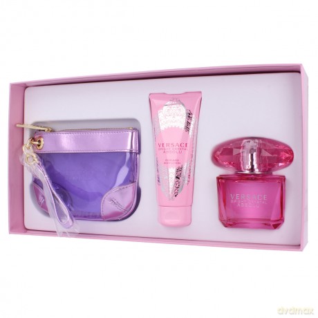 Versace Bright Crystal Absolu Zestaw - woda perfumowana 90 ml spray + balsam do ciała 100 ml + kosmetyczka