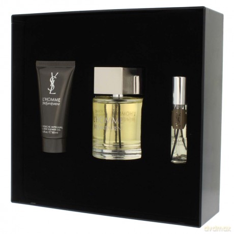 Yves Saint Laurent L Homme Zestaw Woda toaletowa 100 ml spray + żel p/p 50 ml + Woda toaletowa 10 ml