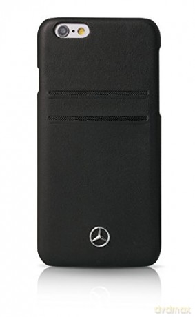 Mercedes Pure Line skórzany pokrowiec na iPhone 6/6S czarny