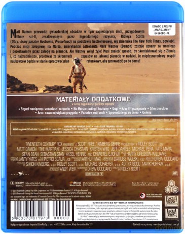 Marsjanin [Blu-Ray]