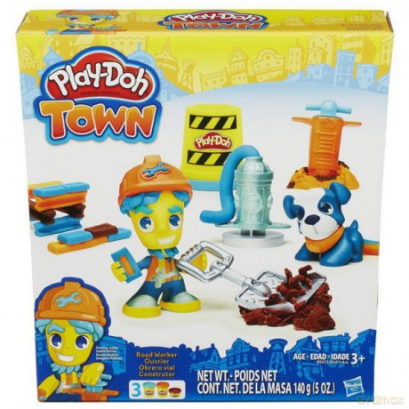 HASBRO PlayDoh Town, Budowniczy i pies [ZABAWKA]