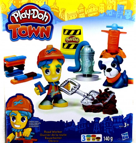 HASBRO PlayDoh Town, Budowniczy i pies [ZABAWKA]
