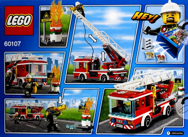 LEGO City Wóz strażacki z drabiną (60107) [KLOCKI]