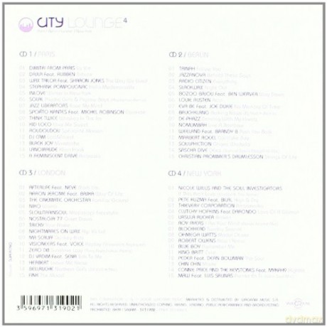 Various Artists: City Lounge 4-Paris/Berlin/London/New York [4CD]