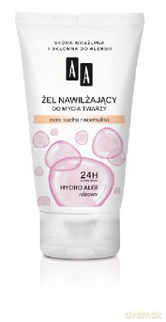 AA Hydro Algi Różowe Żel do mycia twarzy nawilżający 150ml