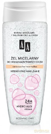 AA Hydro Algi Różowe Żel micelarny do demakijażu twarzy i oczu 200ml