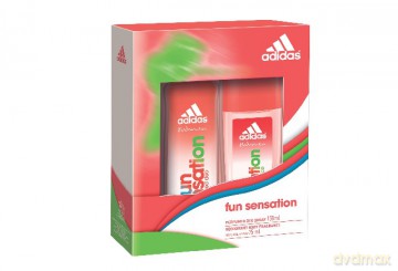 Adidas Zestaw prezentowy Fun Sensation (deo spray 150ml+deo w szkle 75ml)