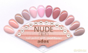 ADOS Lakier Nude 6w1 z odżywką nr 12 8ml