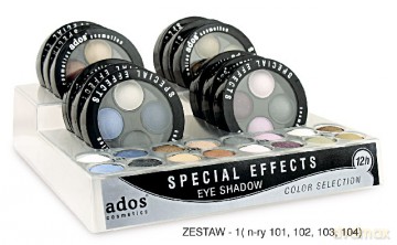ADOS Zestaw Cienie do powiek nr1&(12szt)