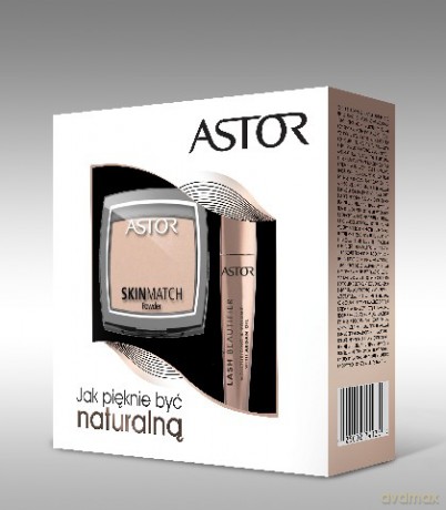 Astor Zestaw prezentowy (tusz Lash Beautfier + puder skin match 100)