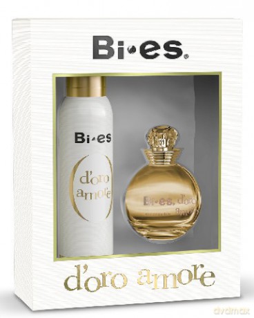 Bi-es D'oro Amore Zestaw prezentowy (dezodorant spray 150ml+woda perfumowana 100ml)