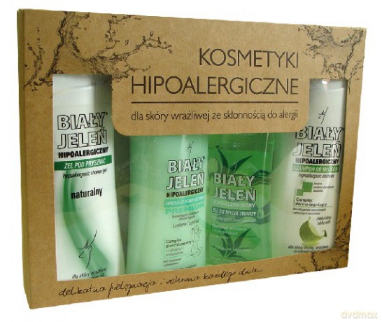 Biały Jeleń Zestaw prezentowy Premium (szampon 300ml+żel pod prysznic 300ml+żel do twarzy 175ml+żel intymny 265ml)