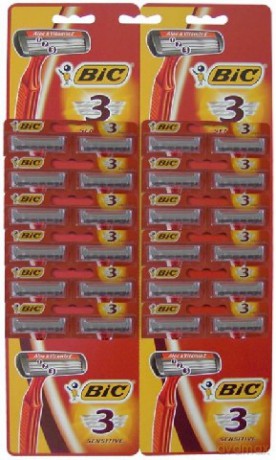 Bic Maszynka do golenia BIC 3 Sensitive ,karta 24szt