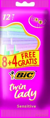 Bic Maszynka do golenia Twin Lady Sensitive 1 op.-12szt (8+4gr)