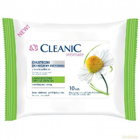 Cleanic Intimate Chusteczki do higieny intymnej łagodzące z rumiankiem 1op.-10szt