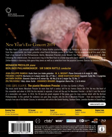 Menahem Pressler & Berliner Philharmoniker & Simon Rattle: Gala 2014 Plus Documentary The Life I Love - The Pianist Menahem Pressler [Blu-Ray]