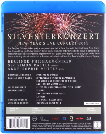Anne-Sophie Mutter & Berliner Philharmoniker & Simon Rattle: New Year's Eve Concert 2015 [Blu-Ray]