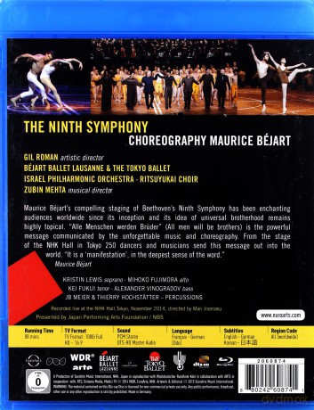 Maurice Bejart & Bejart Ballet Lausanne & The Tokyo Ballet & Israel Philharmonic Orchestra & Zubin Mehta: The Ninth Symphony By Maurice Bejart - On Schiller's Ode To Joy [Blu-Ray]
