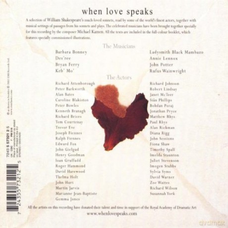 When Love Speaks (Shakespear's Sonnets) [CD]