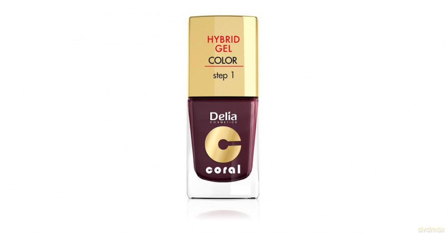 Delia Cosmetics Coral Hybrid Gel Emalia do paznokci nr 11 ciemny fiolet 11ml [KOSMETYKI]