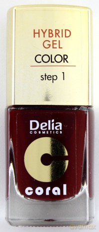 Delia Cosmetics Coral Hybrid Gel Emalia do paznokci nr 12 bordowy 11ml [KOSMETYKI]