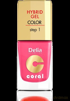 Delia Cosmetics Coral Hybrid Gel Emalia do paznokci nr 23 głęboki róż 11ml [KOSMETYKI]