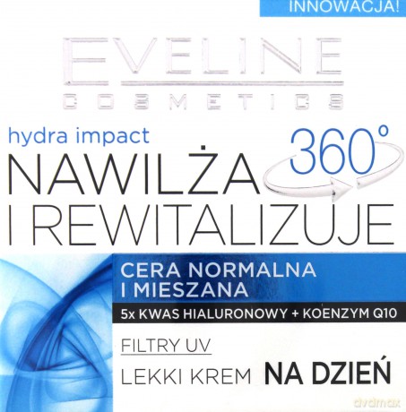 Eveline Hydra Impact 360 Nawilżanie 24h Krem energetyzujący na dzień 50ml [KOSMETYKI]