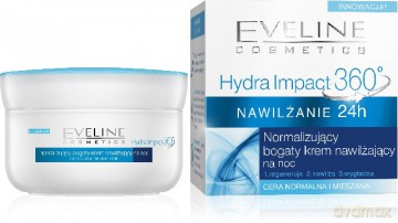 Eveline Hydra Impact 360 Nawilżanie 24h Krem normalizujący na noc 50ml [KOSMETYKI]