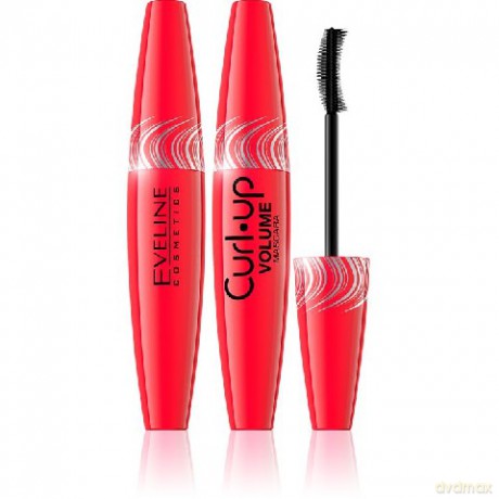 Eveline Maskara Curl Up Volume podkręcająca czarna 9ml [KOSMETYKI]