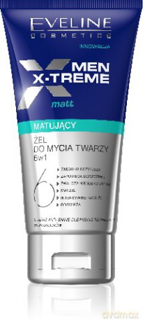 Eveline Men X-Treme 6w1 Żel matujący do mycia twarzy 150ml [KOSMETYKI]