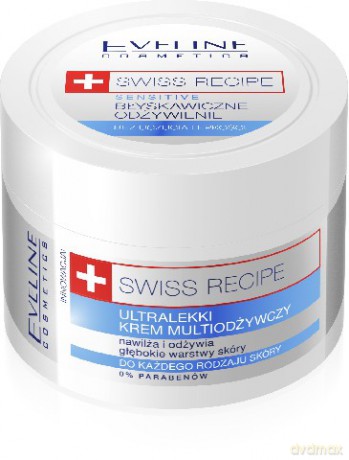 Eveline Swiss Recipe Ultralekki krem multiodżywczy do twarzy i ciała 50ml [KOSMETYKI]
