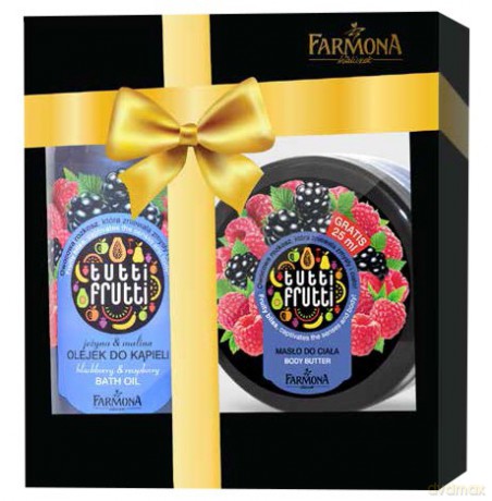 Farmona Zestaw prezentowy Tutti Frutti Jeżyna&Malina (olejek do kąpieli 500ml+masło do ciała 275ml) [2xKOSMETYKI]