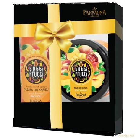 Farmona Zestaw prezentowy Tutti Frutti Mango&Brzoskwinia (olejek do kąpieli 500ml+mus do ciała 275ml) [2xKOSMETYKI]