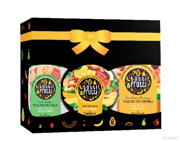Farmona Zestaw prezentowy Tutti Frutti Mango&Brzoskwinia /olejek+mus+peeling/ [3xKOSMETYKI]