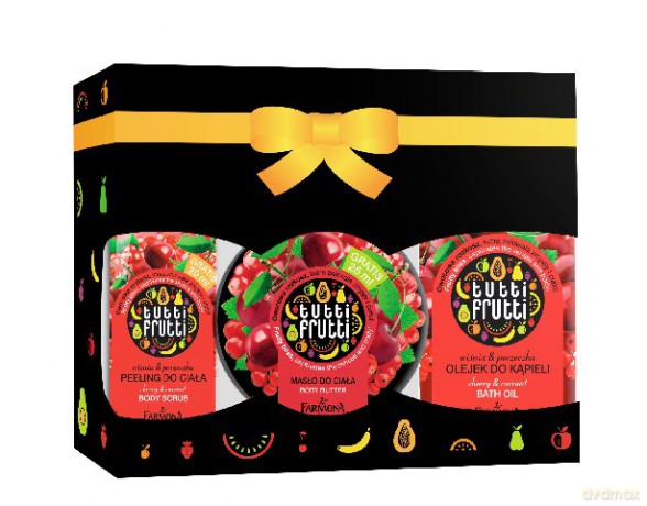 Farmona Zestaw prezentowy Tutti Frutti Wiśnia&Porzeczka /olejek+masło+peeling/ [2xKOSMETYKI]