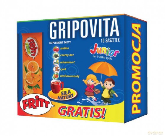 Gripovita Junior Suplement diety dla dzieci + cukierki Fritt 1 op.(10 sasz.) [KOSMETYKI]
