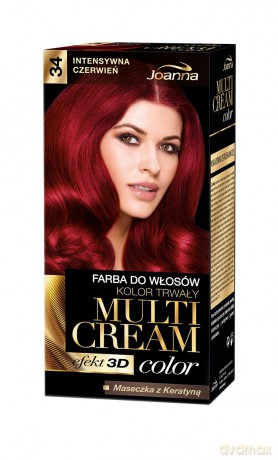 Joanna Multi Cream Color Farba nr 34 Intensywna Czerwień [KOSMETYKI]